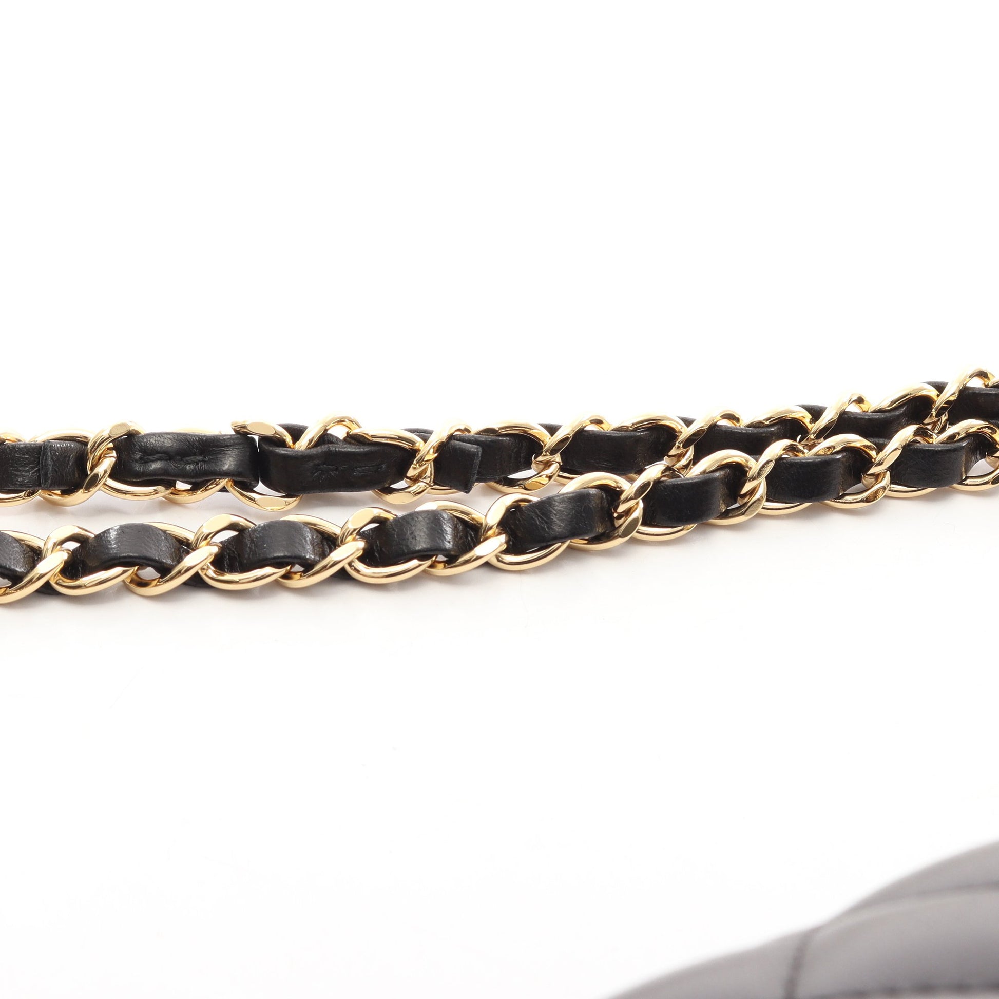 マトラッセ Wフラップ Wチェーンショルダーバッグ ラムスキン ブラック ゴールド金具 シャネル バッグ CHANEL