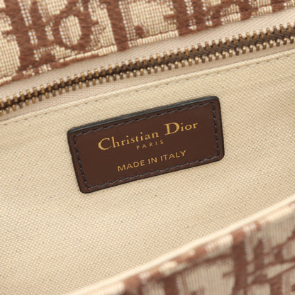 DIORADDICT ディオラディクト オブリークジャカード ショルダーバッグ キャンバス レザー ブラウン ベージュ クリスチャンディオール バッグ Christian Dior