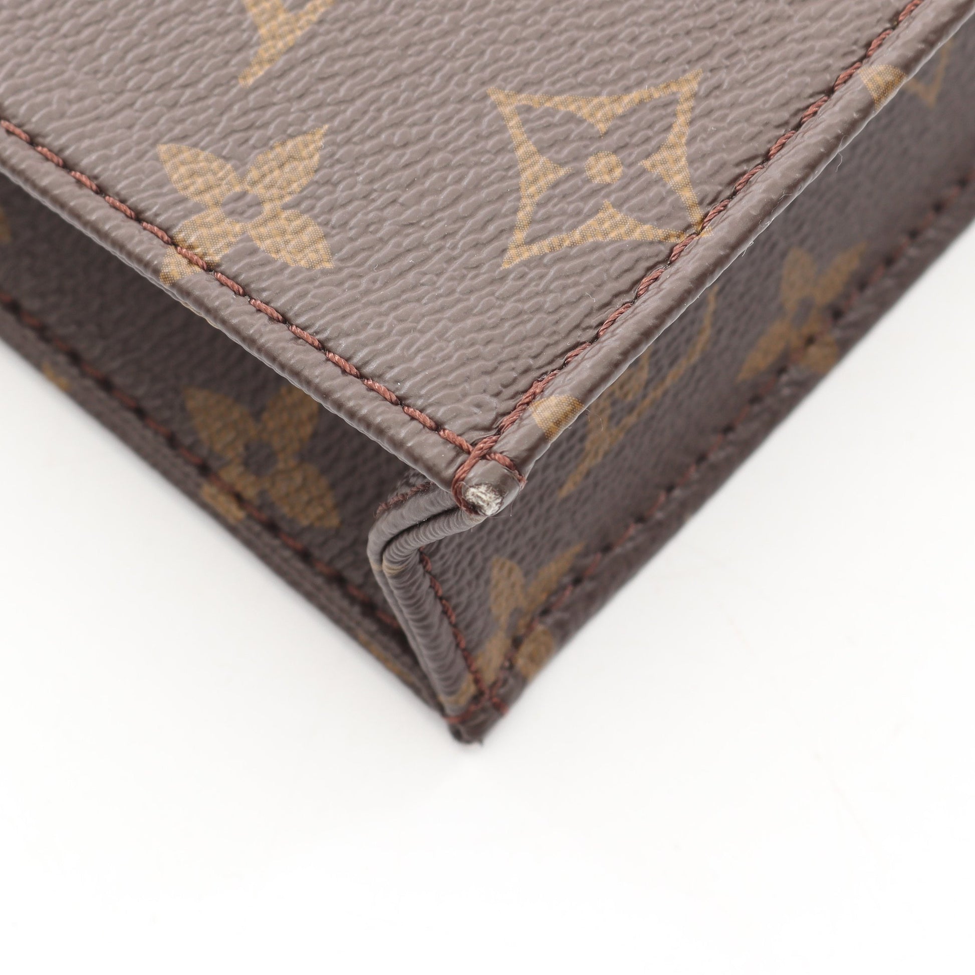 プティット サックプラ モノグラム 2WAY ハンドバッグ PVC レザー ブラウン ルイヴィトン バッグ LOUIS VUITTON