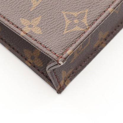 プティット サックプラ モノグラム 2WAY ハンドバッグ PVC レザー ブラウン ルイヴィトン バッグ LOUIS VUITTON
