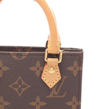 プティット サックプラ モノグラム 2WAY ハンドバッグ PVC レザー ブラウン ルイヴィトン バッグ LOUIS VUITTON