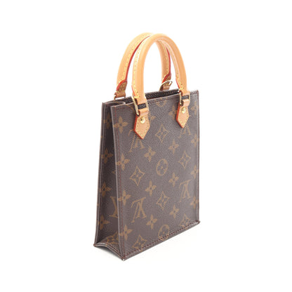 プティット サックプラ モノグラム 2WAY ハンドバッグ PVC レザー ブラウン ルイヴィトン バッグ LOUIS VUITTON