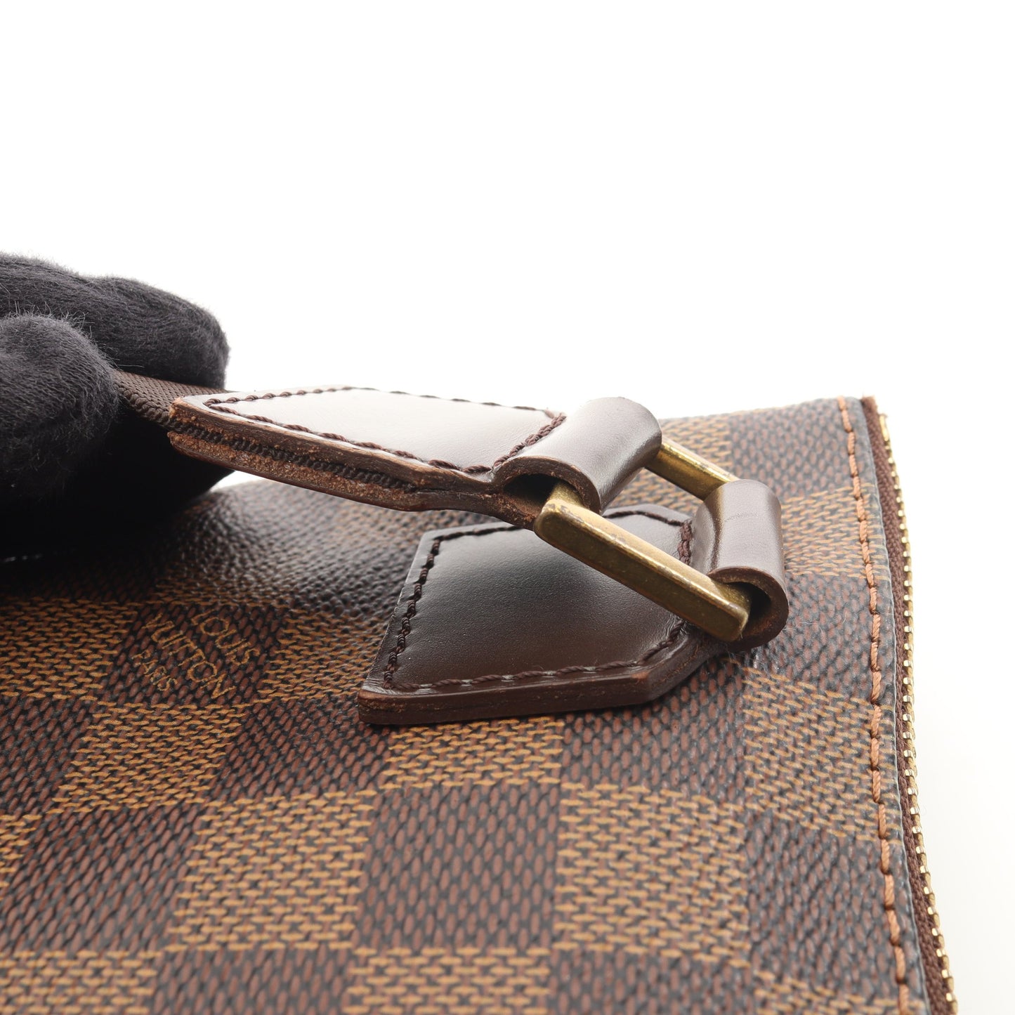 ポシェット ボスフォール ダミエエベヌ ショルダーバッグ PVC レザー ブラウン ルイヴィトン バッグ LOUIS VUITTON