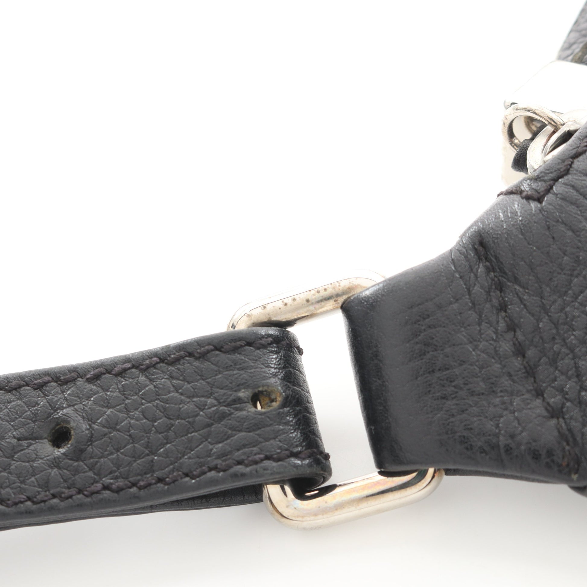 ロゴ フリンジ ショルダーバッグ レザー ブラック シルバー金具 シャネル バッグ CHANEL