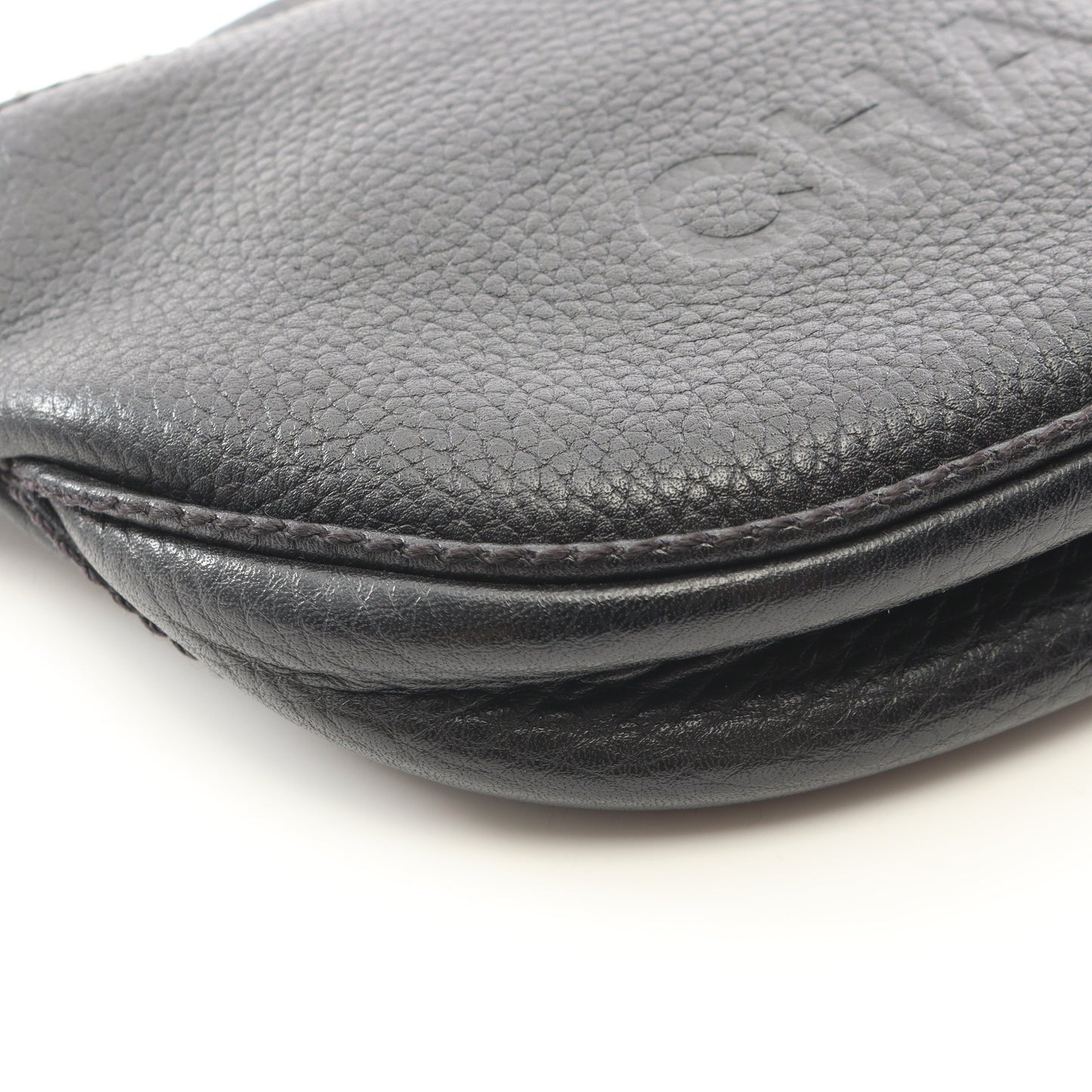 ロゴ フリンジ ショルダーバッグ レザー ブラック シルバー金具 シャネル バッグ CHANEL