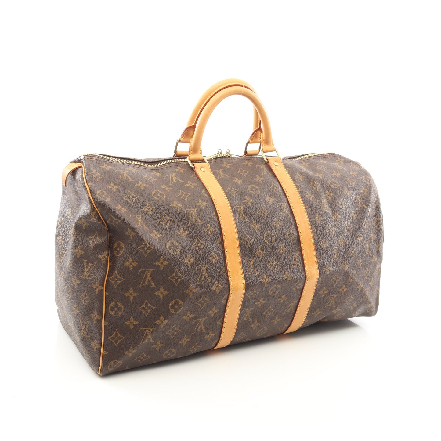 キーポル50 モノグラム ボストンバッグ PVC レザー ブラウン ルイヴィトン バッグ LOUIS VUITTON