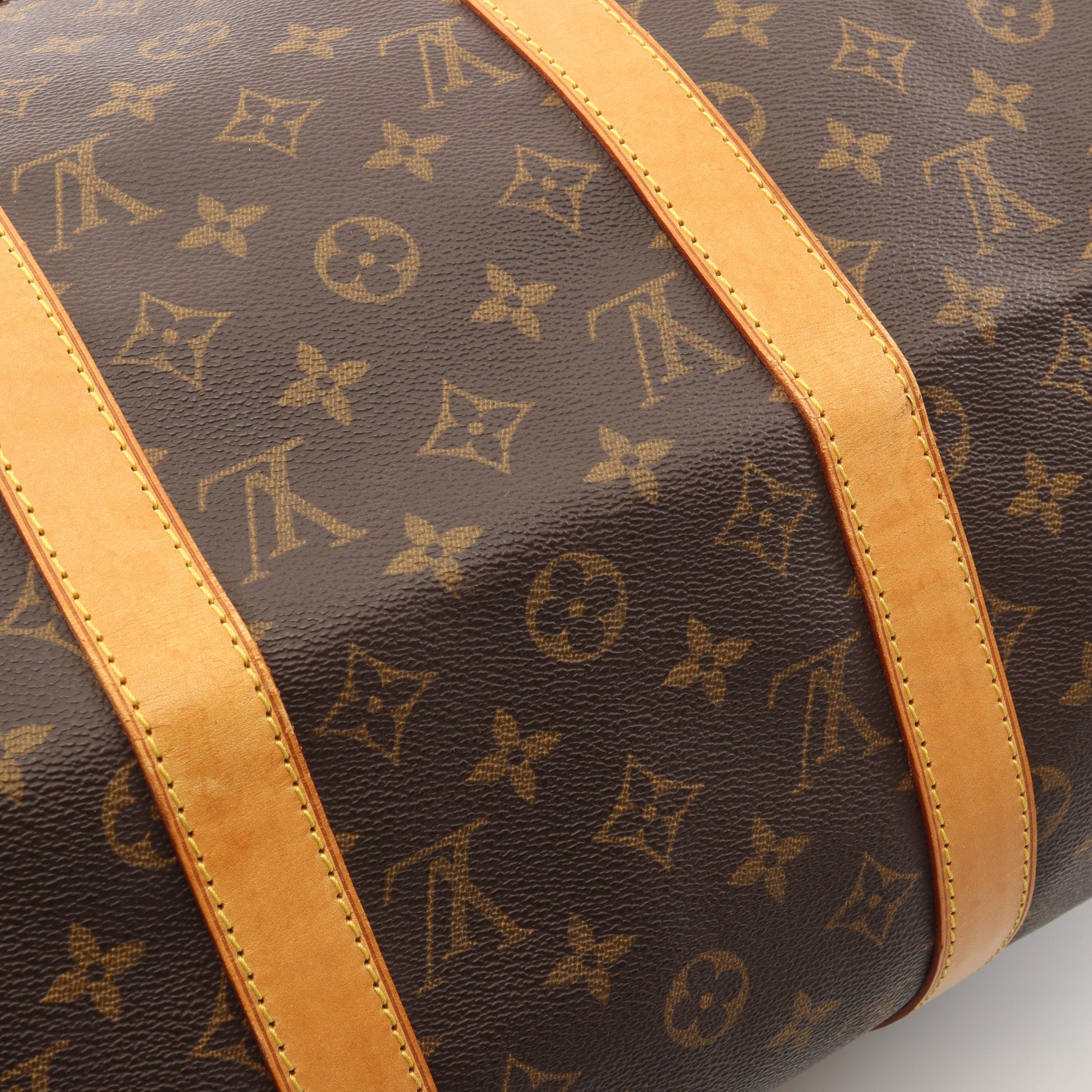 キーポル50 モノグラム ボストンバッグ PVC レザー ブラウン ルイヴィトン バッグ LOUIS VUITTON