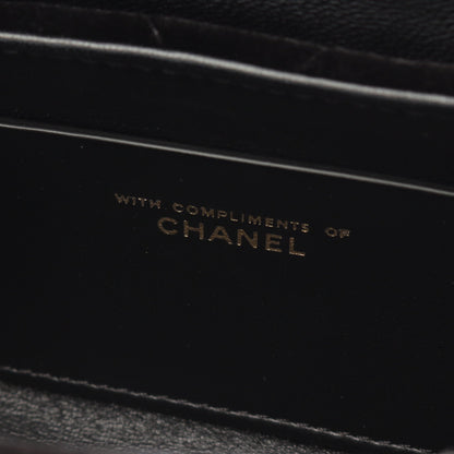 マトラッセ ミニ 2WAY チェーンショルダーバッグ ベロア レザー ブラック ゴールド金具 シャネル バッグ CHANEL