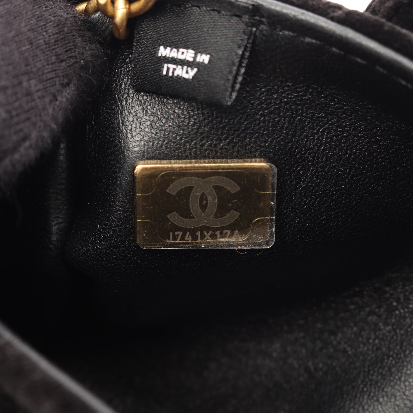 マトラッセ ミニ 2WAY チェーンショルダーバッグ ベロア レザー ブラック ゴールド金具 シャネル バッグ CHANEL