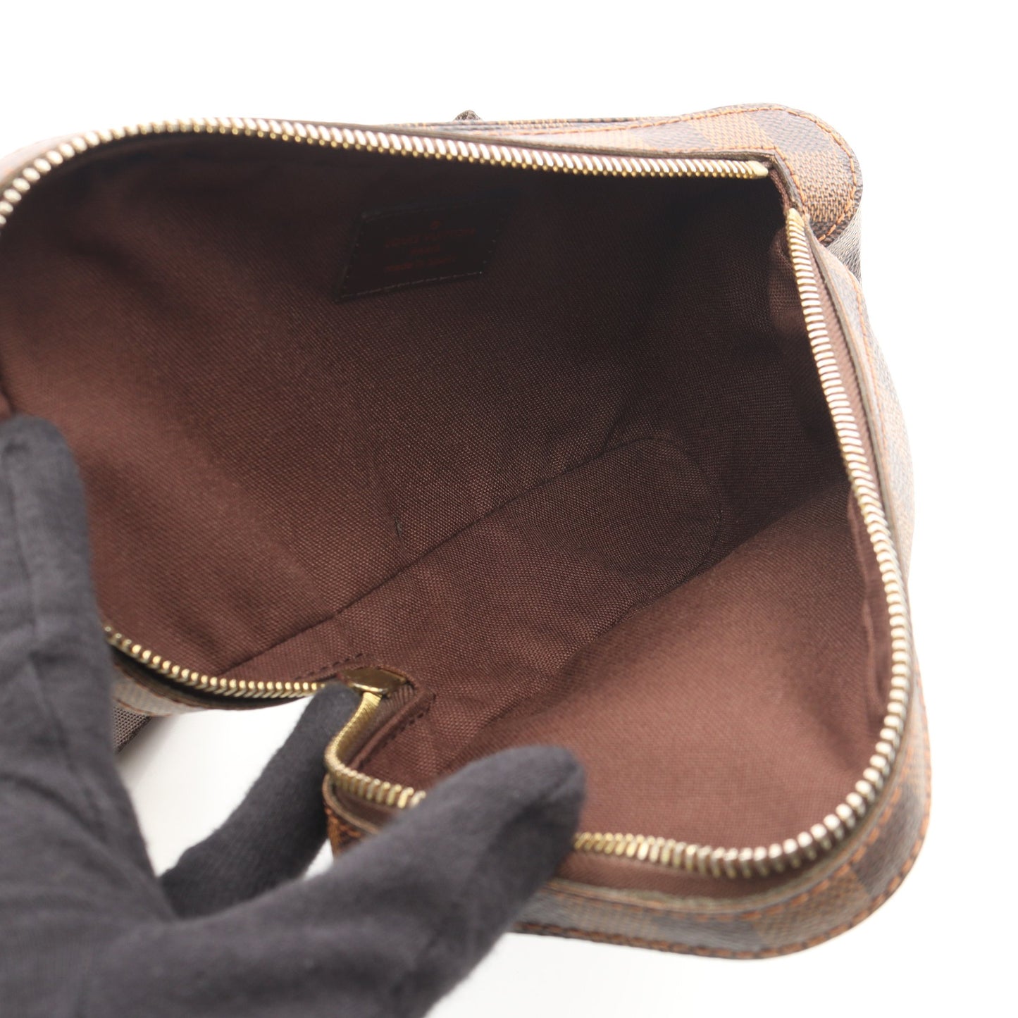 ジェロニモス ダミエエベヌ ボディバッグ PVC ブラウン ルイヴィトン バッグ LOUIS VUITTON