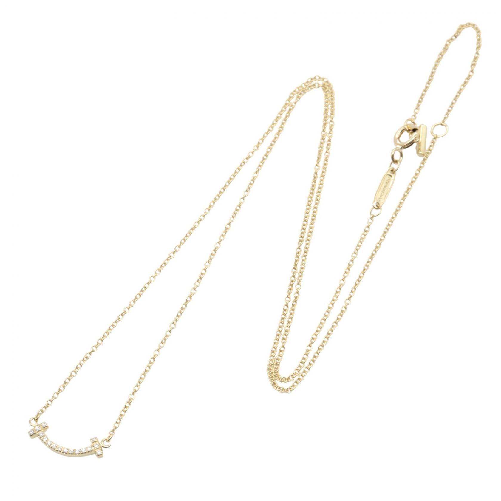 Tスマイルミニ ダイヤ ネックレス ネックレス K18YG ダイヤモンド イエローゴールド クリア ティファニー アクセサリー TIFFANY & Co.