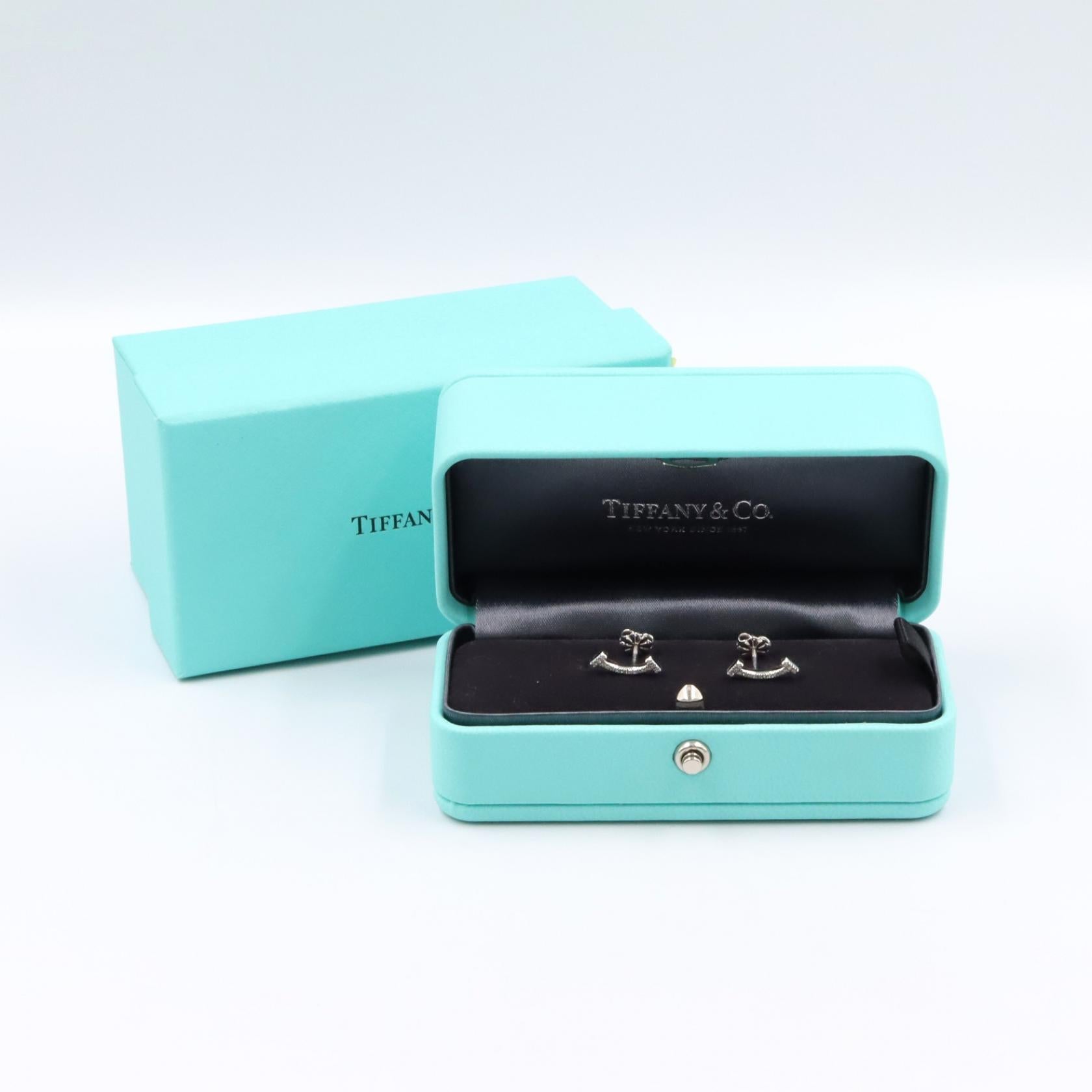 Tスマイル ミニ ダイヤ ピアス ピアス K18WG ダイヤモンド ホワイトゴールド クリア ティファニー アクセサリー TIFFANY & Co.