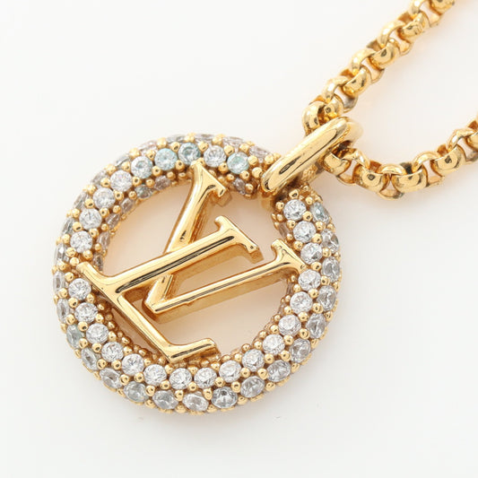 コリエ ルイーズ バイ ナイト ネックレス GP ラインストーン ゴールド クリア ルイヴィトン アクセサリー LOUIS VUITTON