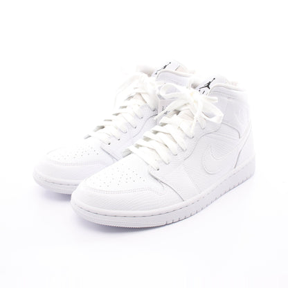 AIR JORDAN 1 MID パイソン型押し ハイカットスニーカー レザー ホワイト ナイキ