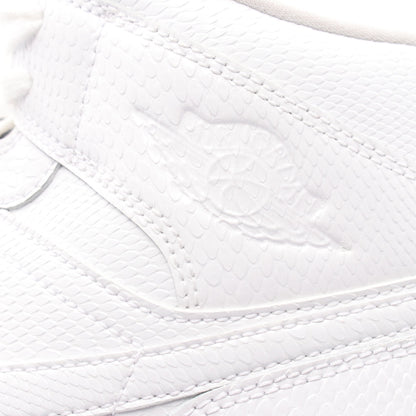 AIR JORDAN 1 MID パイソン型押し ハイカットスニーカー レザー ホワイト ナイキ