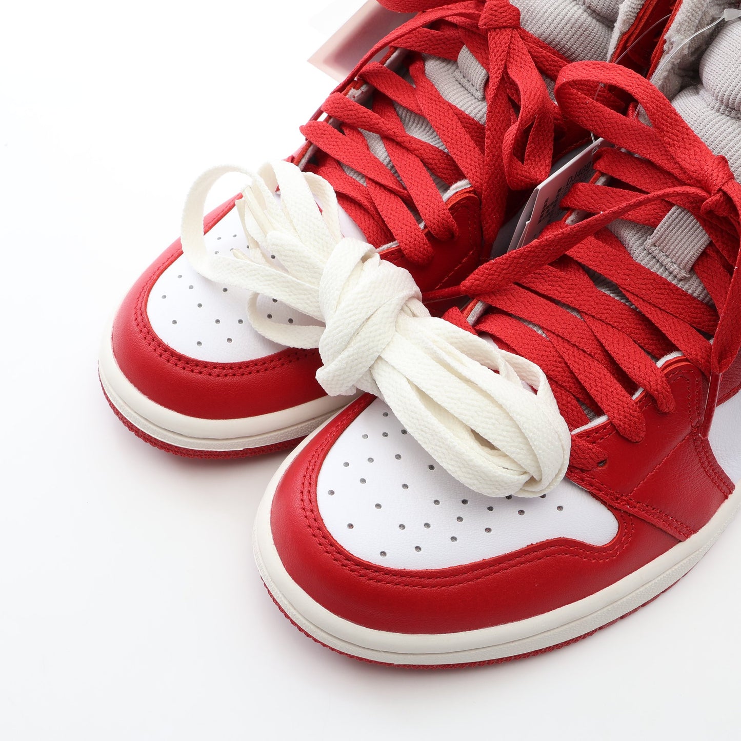 WMNS AIR JORDAN 1 RETRO HIGH OG ハイカットスニーカー レザー ファブリック レッド ホワイト グレー ナイキ