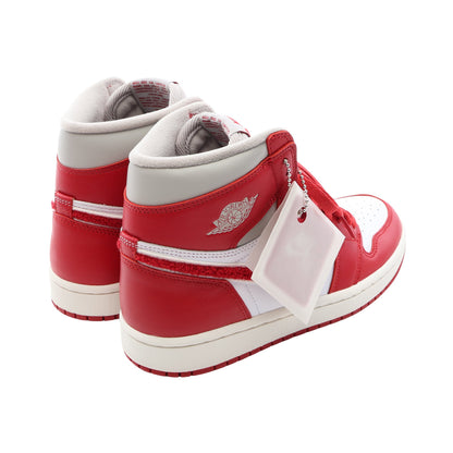 WMNS AIR JORDAN 1 RETRO HIGH OG ハイカットスニーカー レザー ファブリック レッド ホワイト グレー ナイキ