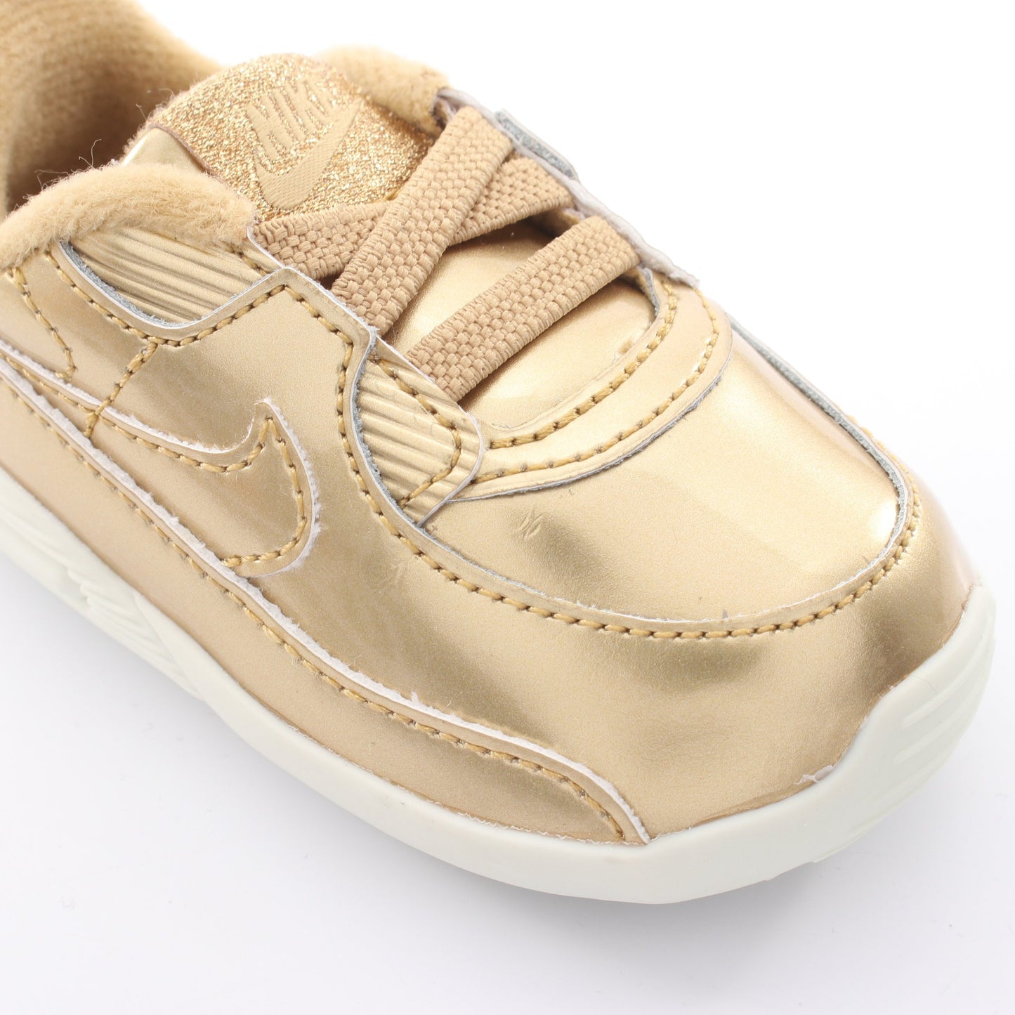 Air Max 90 Crib QS ベビーシューズ スニーカー レザー ゴールド ナイキ