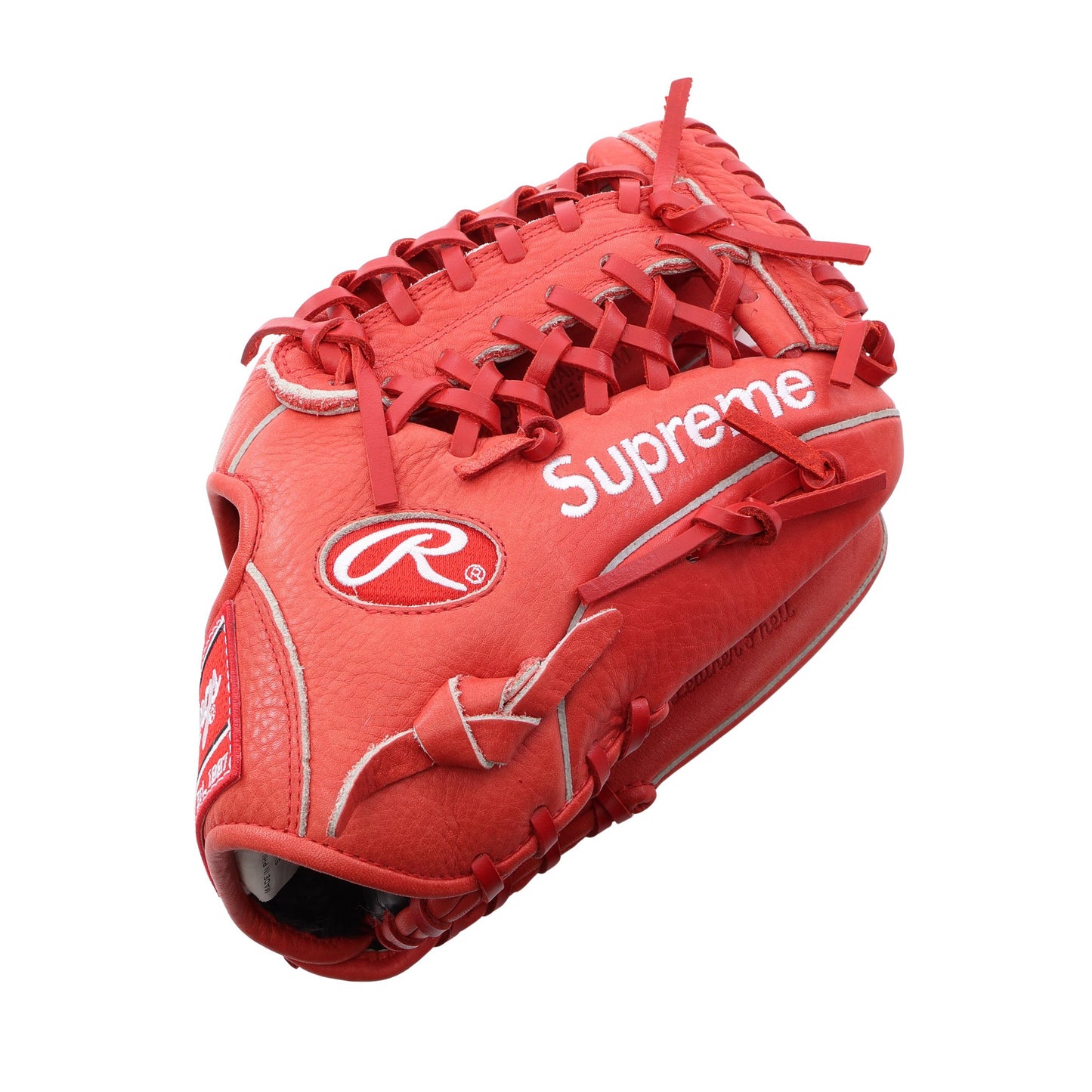 Supreme × Rawlings 12ss Baseball Glove 左手用グローブ 小物 インテリア レザー レッド シュプリーム