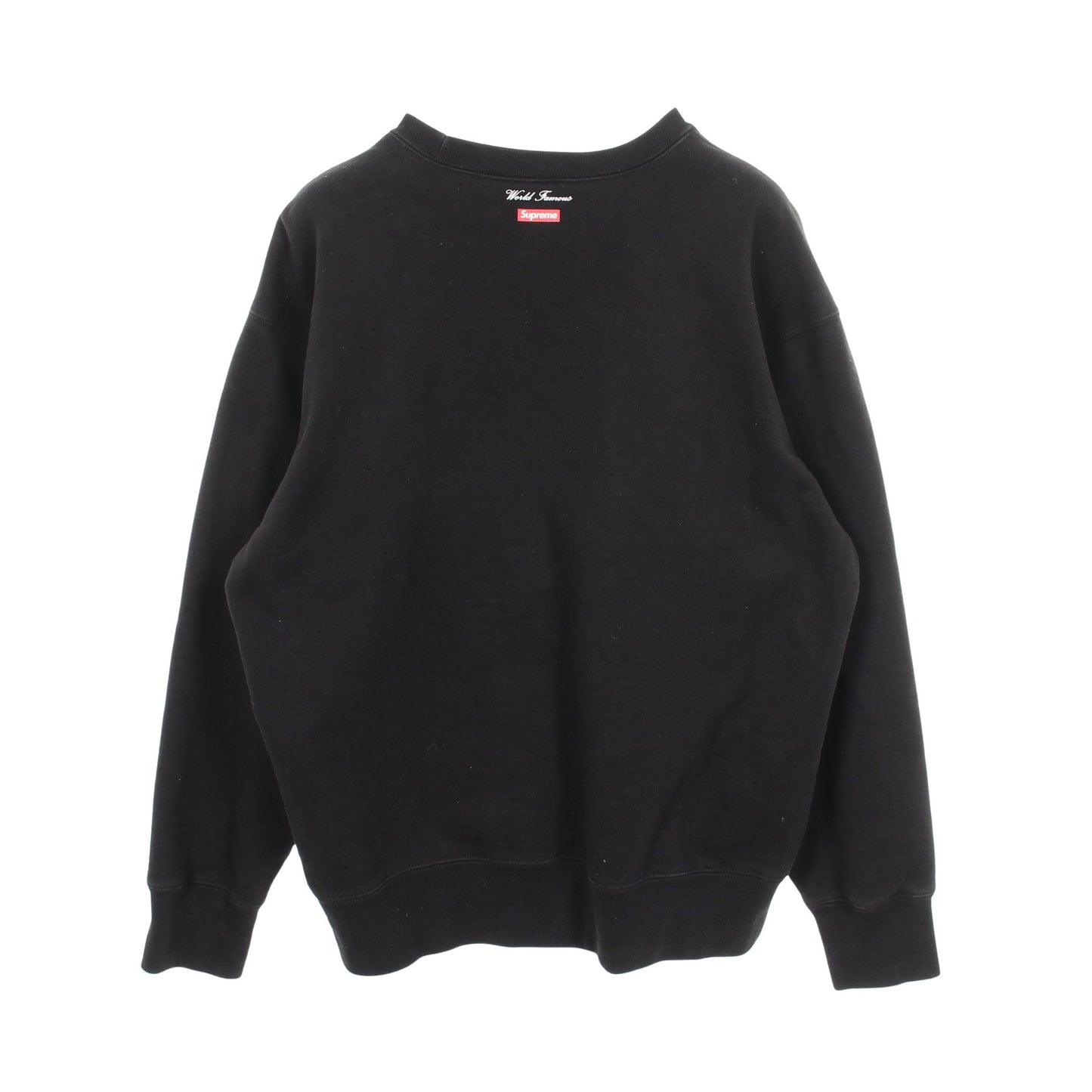 Aerial Crewneck グラフィックプリント 裏起毛 スウェットシャツ コットン ブラック シュプリーム