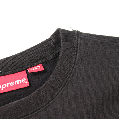 Aerial Crewneck グラフィックプリント 裏起毛 スウェットシャツ コットン ブラック シュプリーム