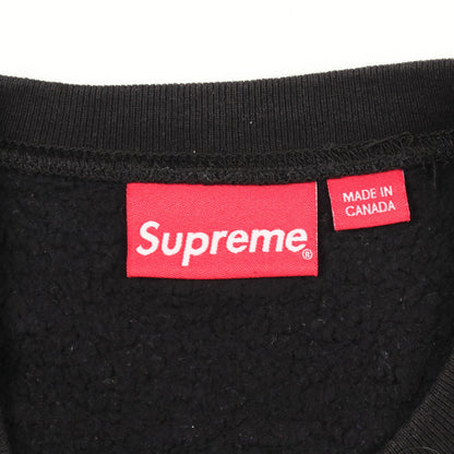 Aerial Crewneck グラフィックプリント 裏起毛 スウェットシャツ コットン ブラック シュプリーム