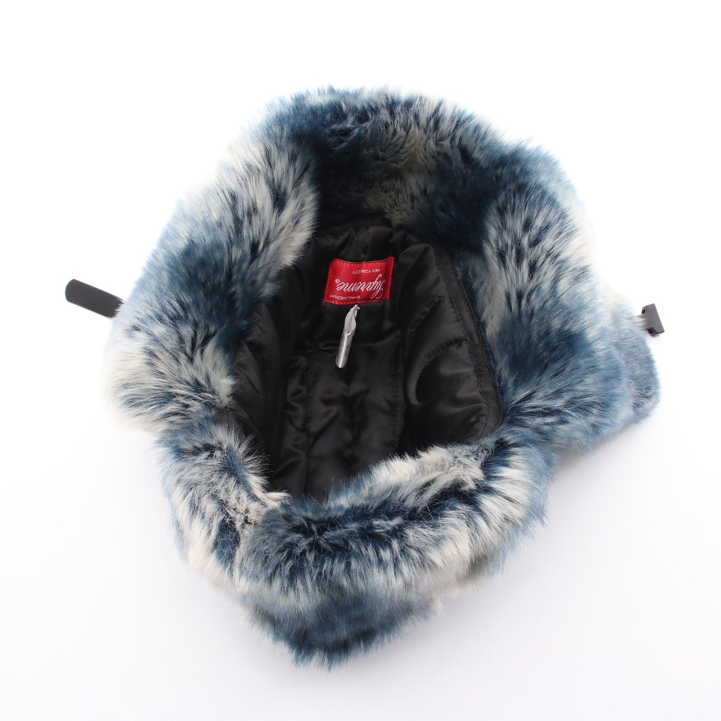 FAUX FUR TROOPER 帽子 アイボリー ブルー シュプリーム