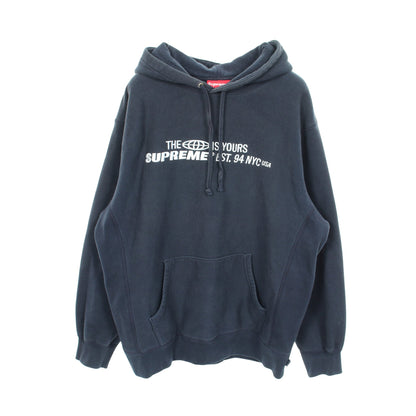 World Is Yours Hooded Sweatshirt プルオーバーパーカー コットン ネイビー シュプリーム