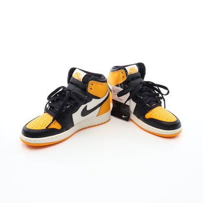 GS Air Jordan 1 Retro High OG キッズ ハイカットスニーカー レザー ファブリック ブラック ホワイト オレンジ ナイキ