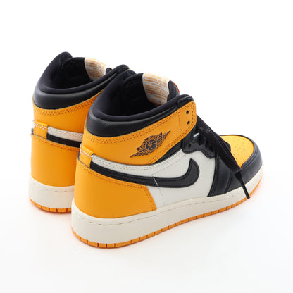 GS Air Jordan 1 Retro High OG キッズ ハイカットスニーカー レザー ファブリック ブラック ホワイト オレンジ ナイキ