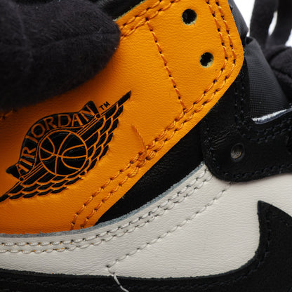 GS Air Jordan 1 Retro High OG キッズ ハイカットスニーカー レザー ファブリック ブラック ホワイト オレンジ ナイキ