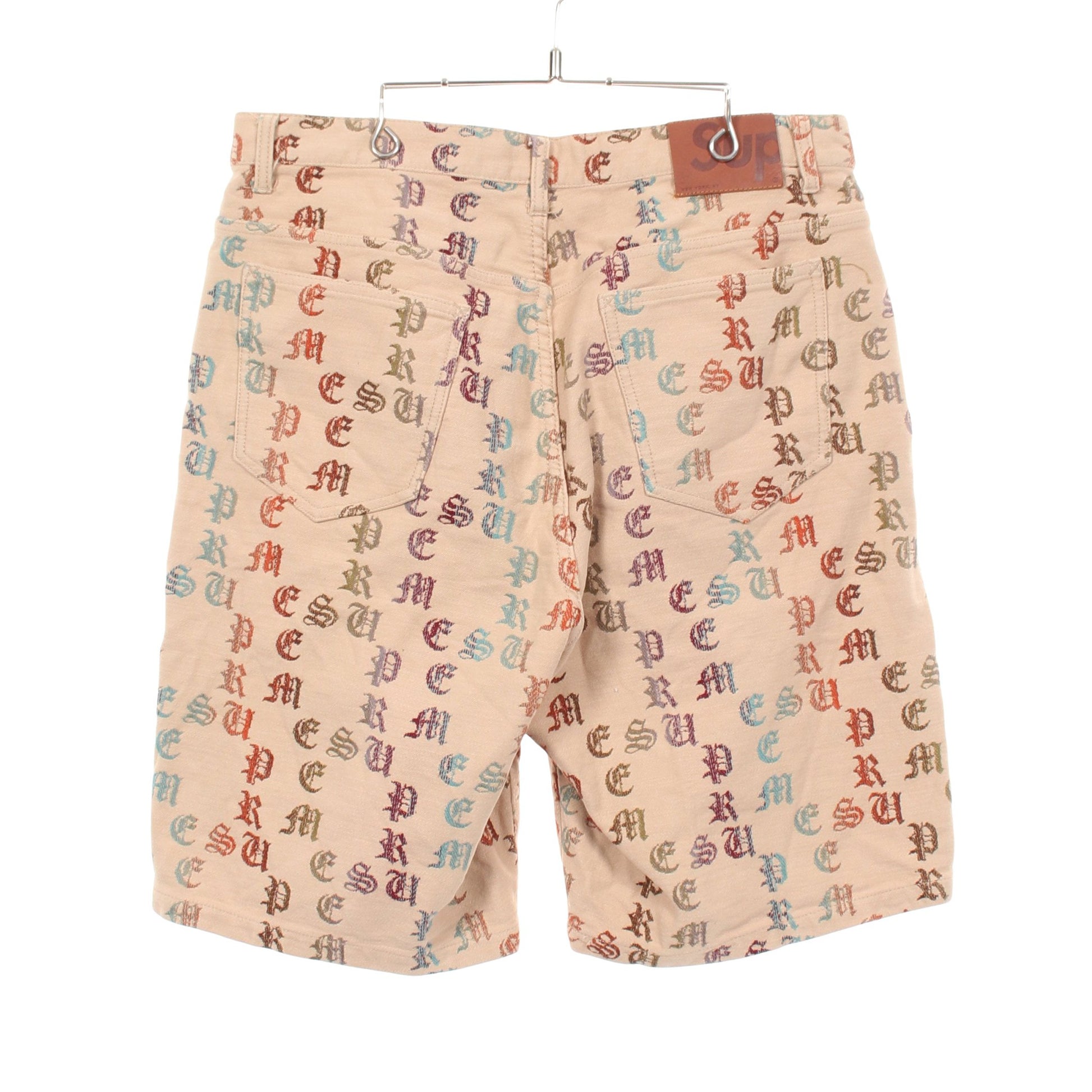 Gradient Jacquard Denim Short ロゴ総柄 ショート デニムパンツ コットン ベージュ マルチカラー シュプリーム ボトムス Supreme