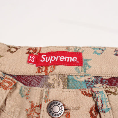Gradient Jacquard Denim Short ロゴ総柄 ショート デニムパンツ コットン ベージュ マルチカラー シュプリーム ボトムス Supreme