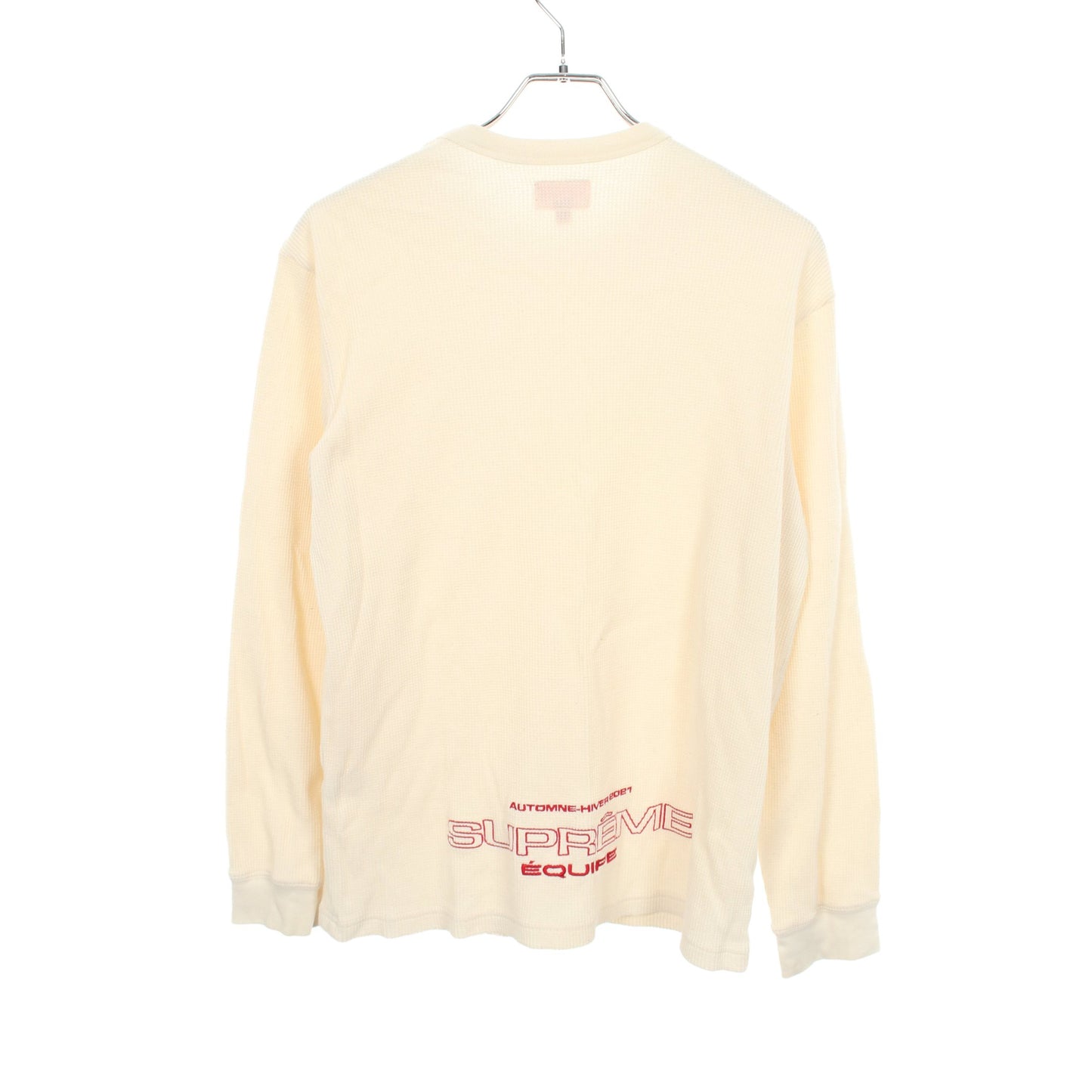 バックロゴ サマー ニット コットン オフホワイト レッド シュプリーム