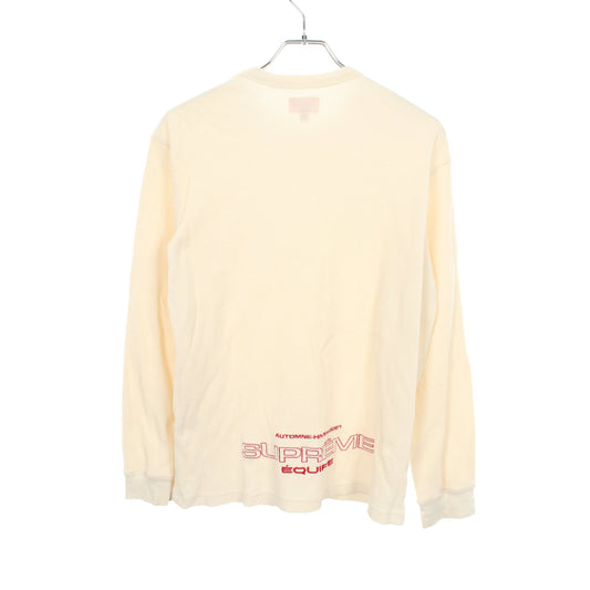 バックロゴ サマー ニット コットン オフホワイト レッド シュプリーム