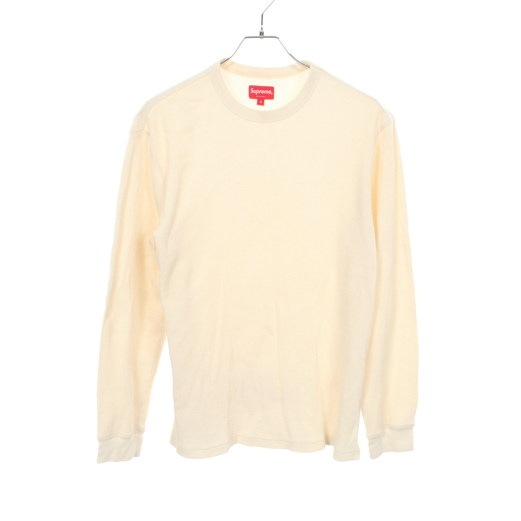 バックロゴ サマー ニット コットン オフホワイト レッド シュプリーム