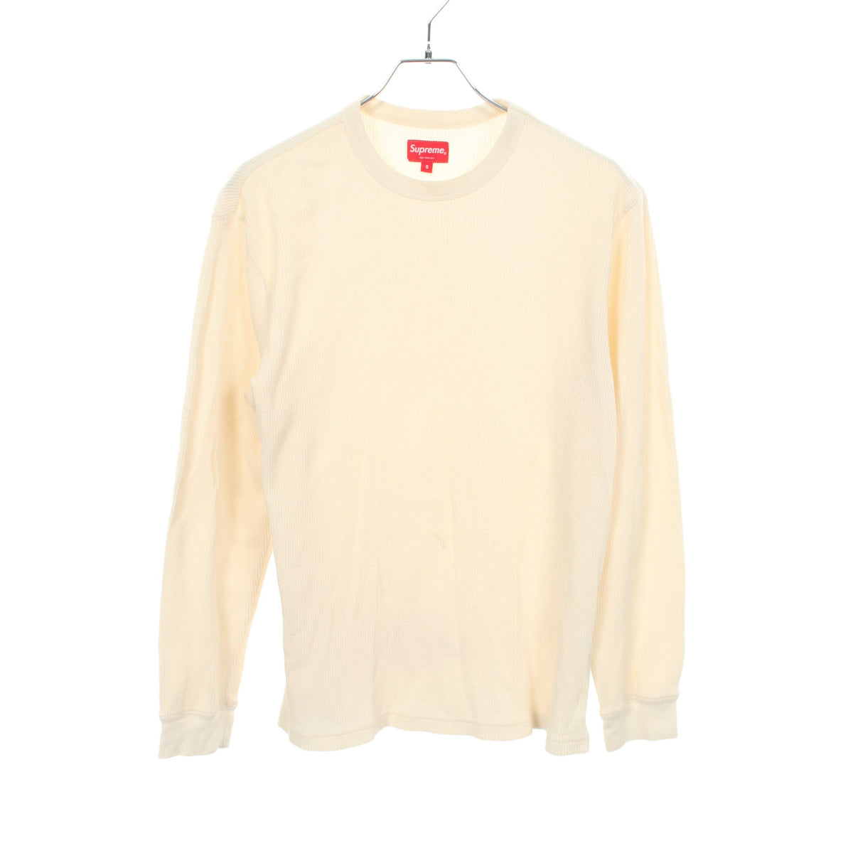 バックロゴ サマー ニット コットン オフホワイト レッド シュプリーム 