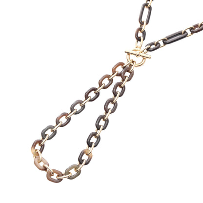 レジーユ ネックレス バッファローホーン GP グレーブラウン ゴールド エルメス アクセサリー HERMES
