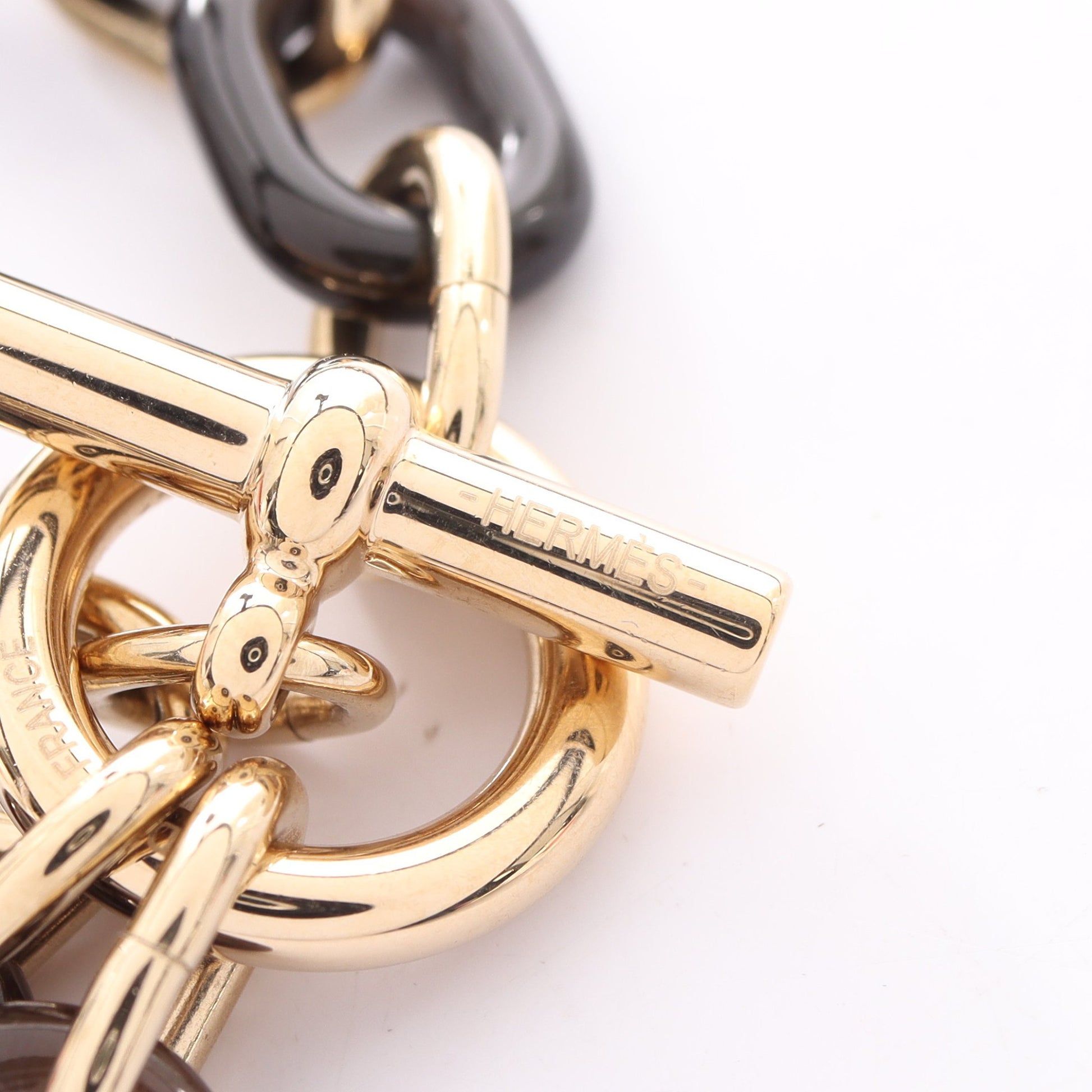 レジーユ ネックレス バッファローホーン GP グレーブラウン ゴールド エルメス アクセサリー HERMES