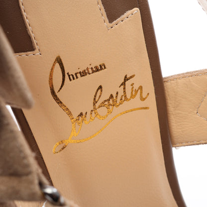 BIKEE BIKE スパイクスタッズ サンダル スエード グレーベージュ クリスチャンルブタン シューズ Christian Louboutin