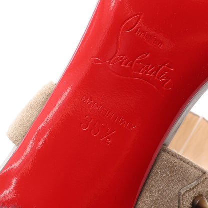 BIKEE BIKE スパイクスタッズ サンダル スエード グレーベージュ クリスチャンルブタン シューズ Christian Louboutin