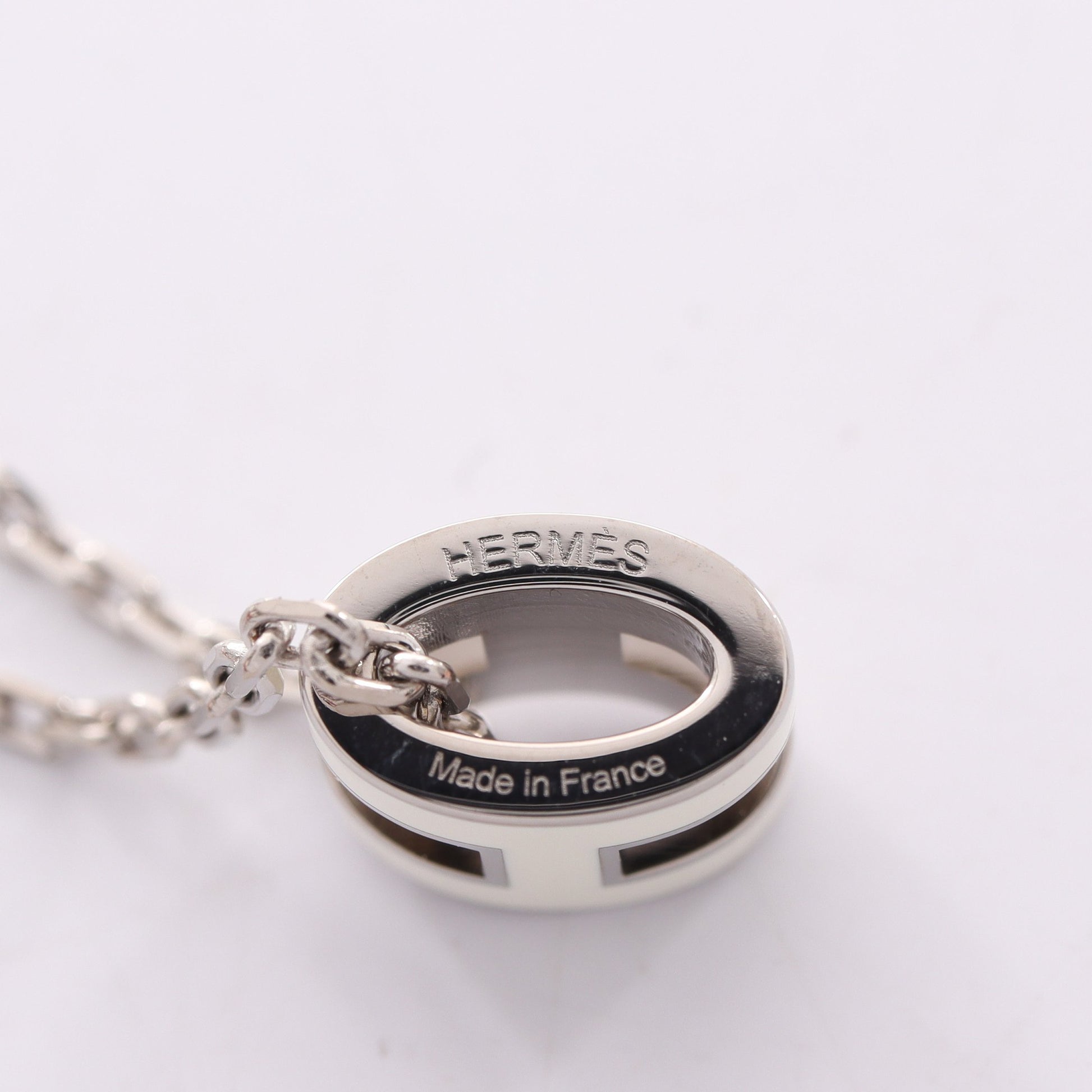 MINI POP H ミニポップアッシュ ネックレス シルバー アイボリー エルメス アクセサリー HERMES