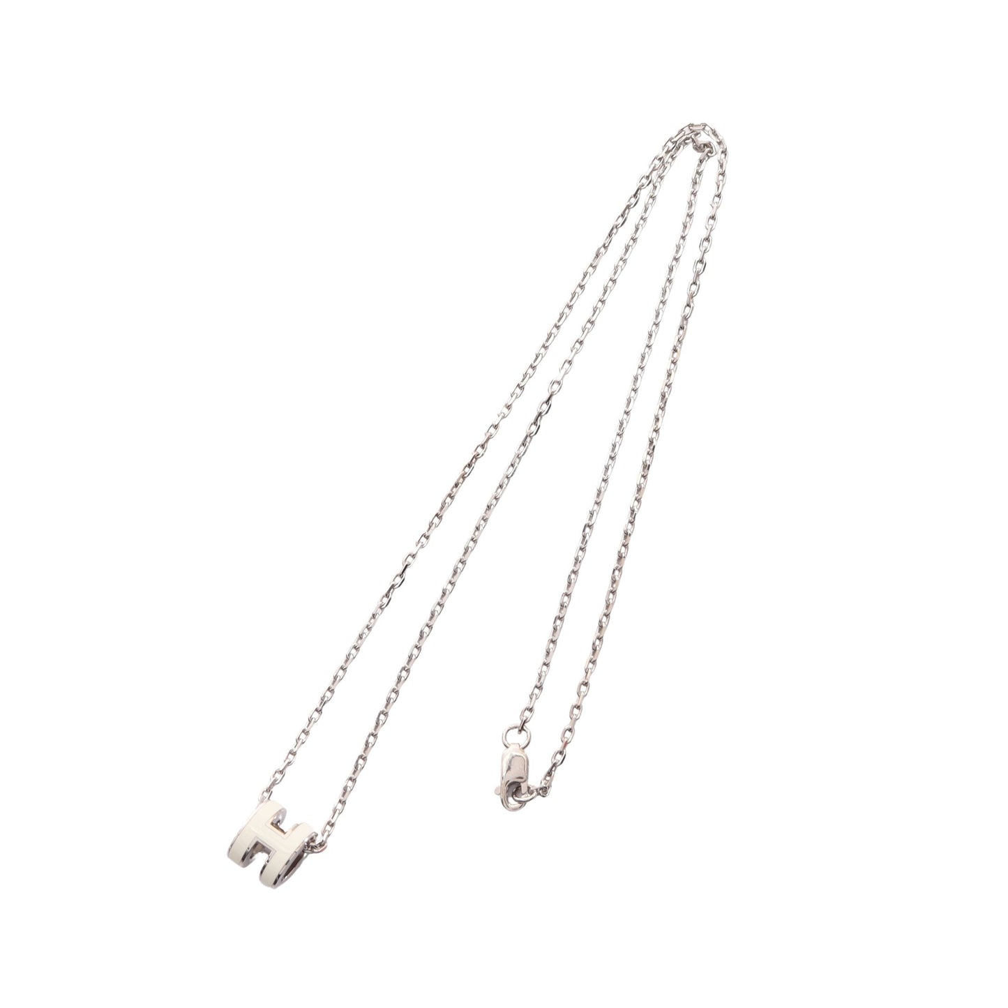MINI POP H ミニポップアッシュ ネックレス シルバー アイボリー エルメス アクセサリー HERMES