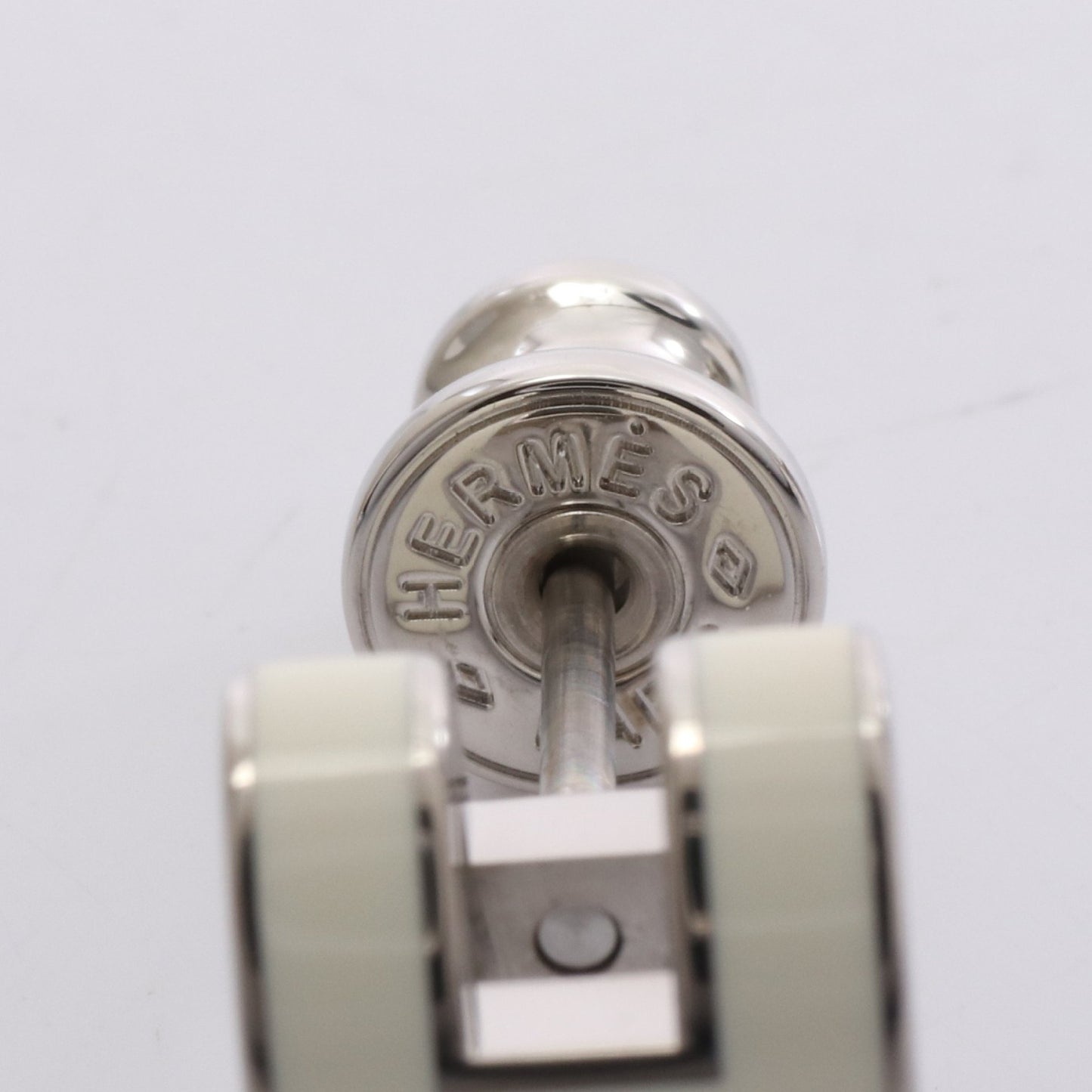 MINI POP H ミニポップアッシュ ピアス シルバー アイボリー エルメス アクセサリー HERMES