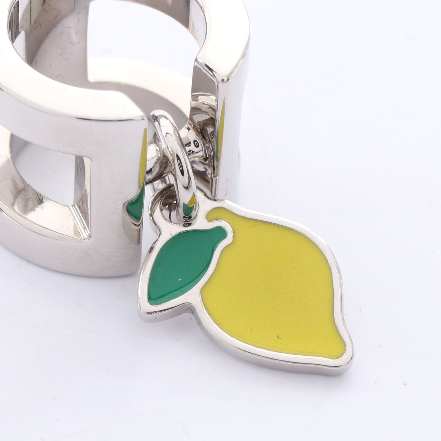 ツイリーリング ミニH シトロン スカーフリング シルバー イエロー エルメス 財布・小物 HERMES