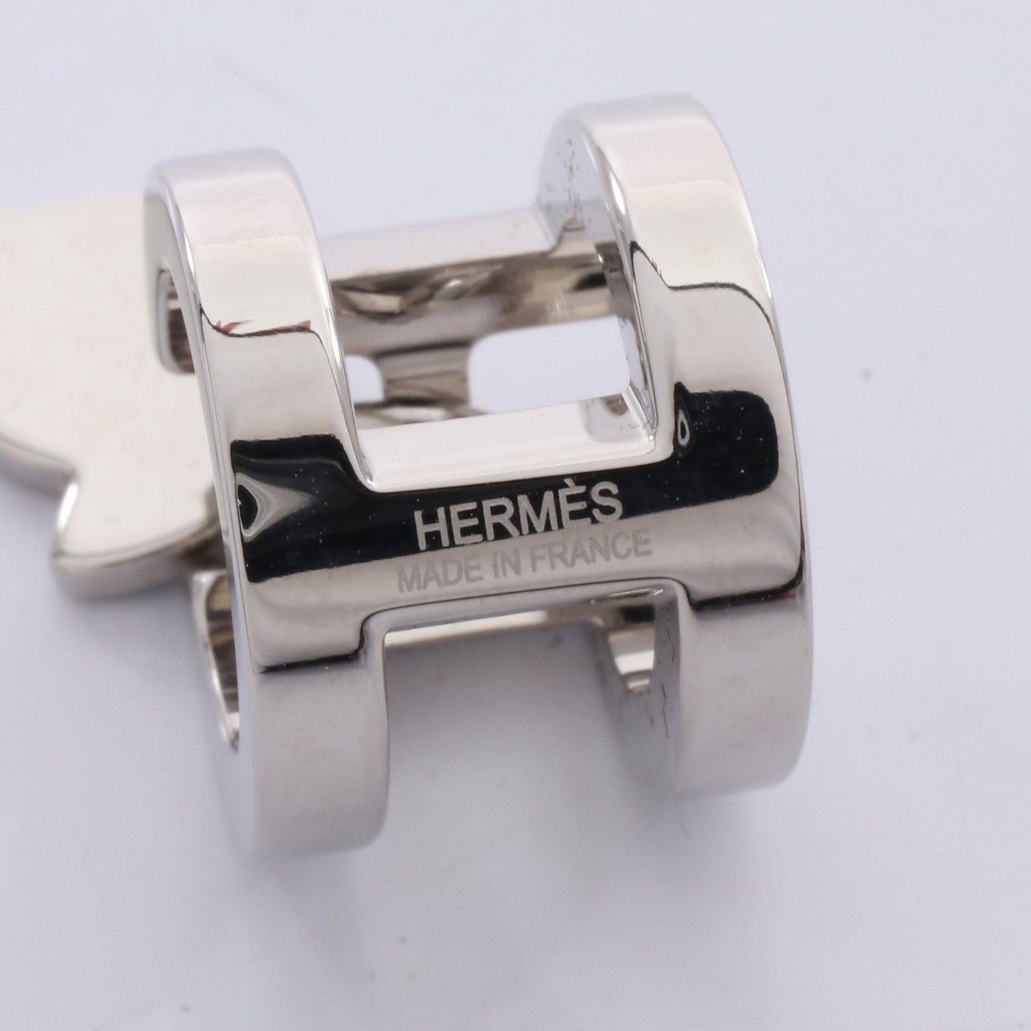 ツイリーリング ミニH シトロン スカーフリング シルバー イエロー エルメス 財布・小物 HERMES