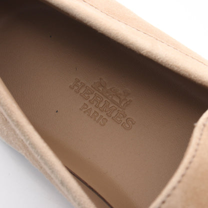 アイコン ケリーバックル モカシン ローファー スエード ベージュ エルメス シューズ HERMES