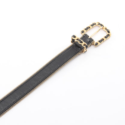 ココマーク ベルト レザー GP ブラック ゴールド ゴールド金具 B24B シャネル 財布・小物 CHANEL