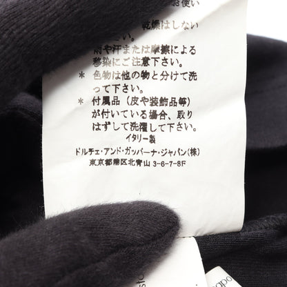 ビジュー付き 半袖Tシャツ コットン ブラック ドルチェアンドガッバーナ