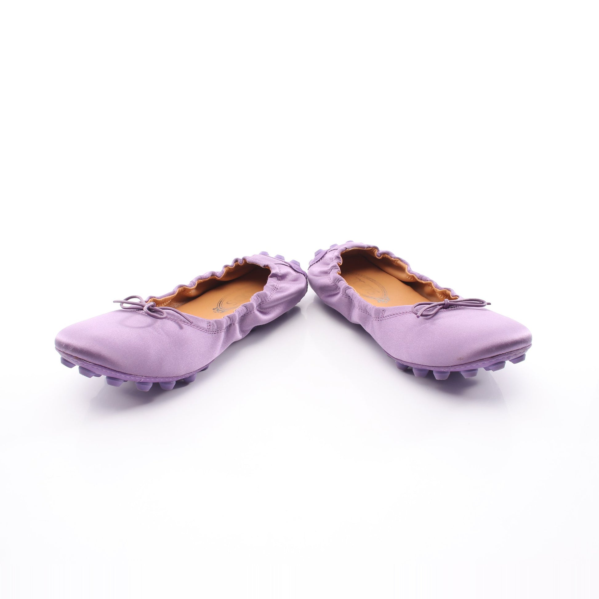 Bubble フラットシューズ サテン パープル トッズ シューズ TOD'S